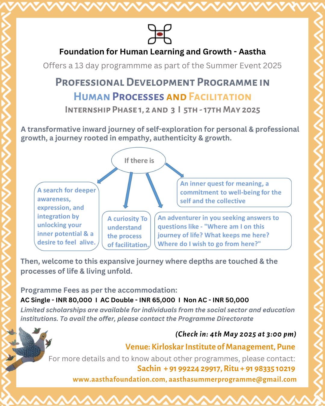 Professional Development Programme in Human Processes and Facilitation (Internship Phases I, II & III)